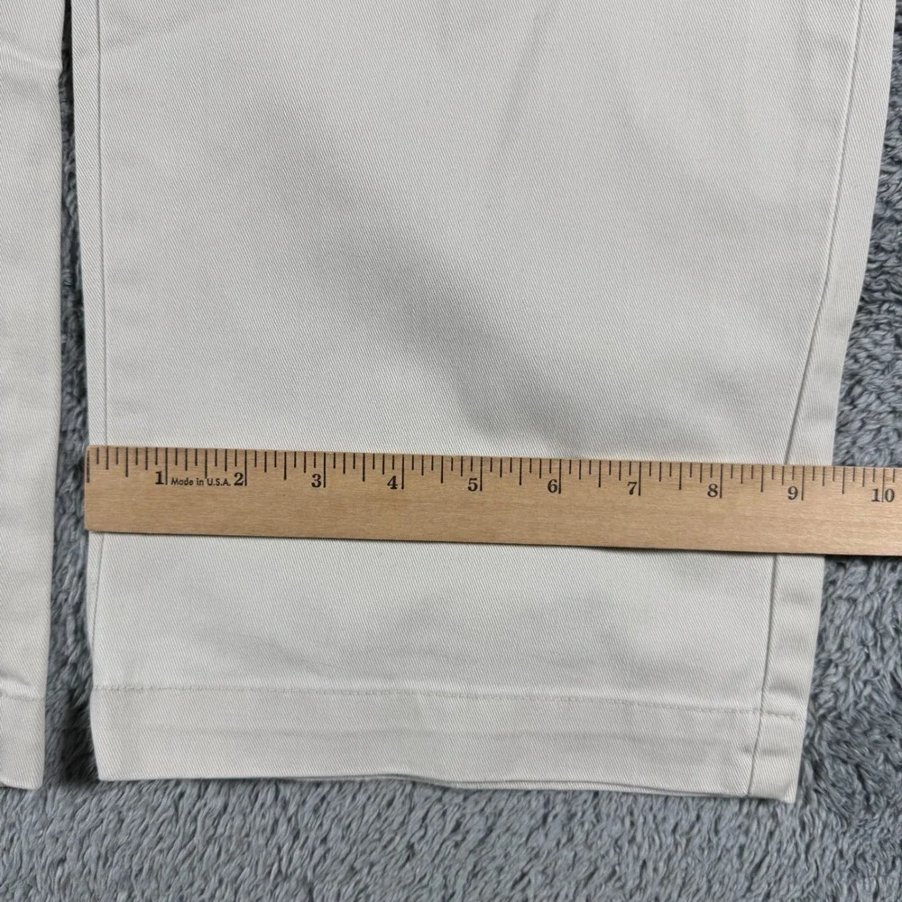 VTG Polo Ralph Lauren Andrew Pant Men 38x34 Tan Double Pleated Chino USA Fabric